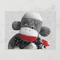 Bowty The Sock Monkey Postcard