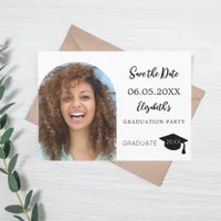 Simple modern photo arch Graduation Party Save The Date