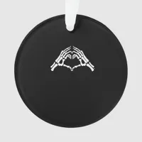 Skeleton Heart And Hands Sign Ornament