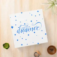 Cute Blue Starry Little Dreamer 3 Ring Binder