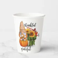 Thankful and grateful paper cup