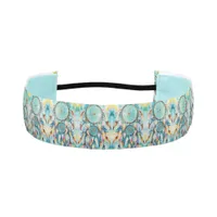 Boho American Indian Dream Catcher, watercolor Athletic Headband