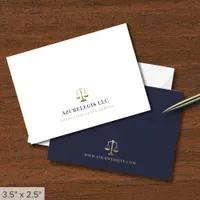 Simple Professional Lawyer Attorney Note Card