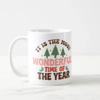 Wonderful Time Retro Groovy Christmas Holidays Coffee Mug