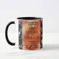 Elegant 8th 32nd Bronze Wedding Anniversary Mug