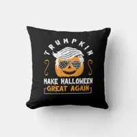 Trumpkin Make Halloween Great Again Funny Pumpkin  Throw Pillow