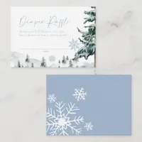 Winter Blue Diaper Raffle Card