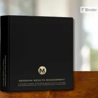 Elegant Gold Monogram Financial Planner Binder