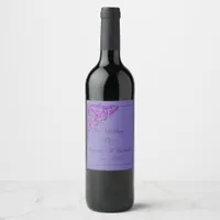 Romantic, Vintage, Antique Purple  Wine Label