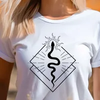 Boho Snake Geometric Symbol Minimalist  Tri-Blend Shirt