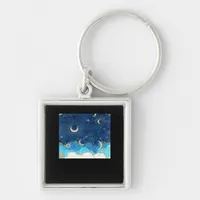 Whimsigoth Clouds Sun Moon Witchy Classic Keychain
