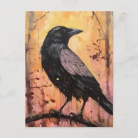 The Crow on a Branch Postcard