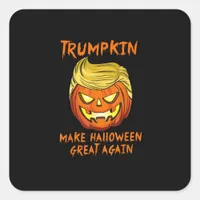 Trumpkin Make Halloween Great Again Jack O Lantern Square Sticker