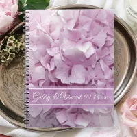 Soft Pink Hydrangea Wedding Notebook