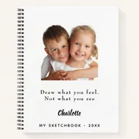 Sketchbook photo kids children quote notebook