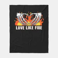 Like Classic - Skeleton Hands Heart  Fleece Blanket