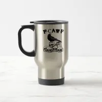 Halloween Skull. F Caw F Vintage Graphic Travel Mug