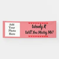 Will you Marry Me Custom Name and Photo Banner