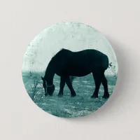 Winter Percheron Pinback Button
