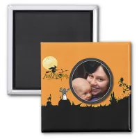 Halloween Night in Orange Glow Add Your Photo Magnet