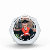 Graduation Congratulations Light Gray Photo Acrylic Award