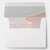 Rose Gold and Gold Alcohol Ink Envelope