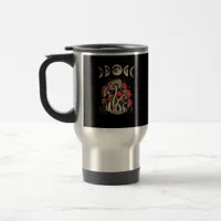 Cottagecore Mushrooms Academia Goblincore Aestheti Travel Mug