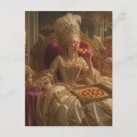 Marie Eating Pizza Digital Art Postcard