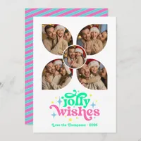 Candy Shop Retro Photo Collage Christmas Holiday Card