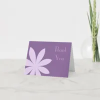 Purple Daisy Flower Thank You Card