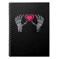 Skeleton Hands Heart Cute Notebook