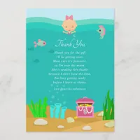 Mermaid Under the Sea Baby Shower Thank You