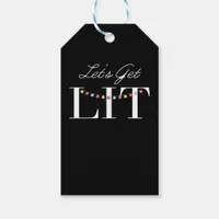 Let's Get Lit Christmas Lights Classic Gift Tags