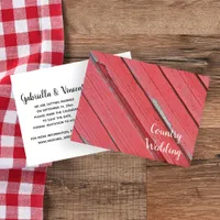 Red Barn Wood Country Wedding Save the Date Announcement Postcard