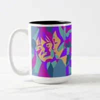 Pop Art | Two Women | 2 Sided Two-Tone Coffee Mug