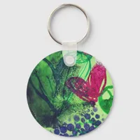 Abstract Hearts Keychain