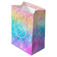 [Rainbow Damask] Elegant Colorful Soft Pastels Medium Gift Bag