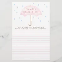 Favorite Family Tradition Watercolor Baby Shower