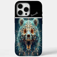 Bear Skull In Light Burst iPhone 16 Pro Max Case