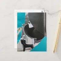 Piano and Chair collage Postcard
