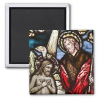 Jesus Christmas Stained Glass Christmas Magnet