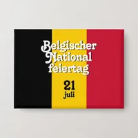 German Belgischer Nationalfeiertag Belgian Flag Button