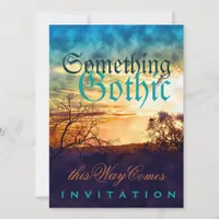 Sunset Gothic Mood Wedding Reception Invitations