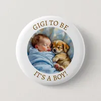 Gigi to Be | Boy's Baby Shower Button