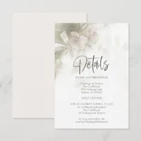 Wedding Details Pink Blush Peach Blossoms  Invitation
