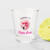Hottie Shots Club Funny Flamingo Bachelorette Shot Glass