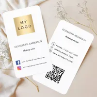 Brand color logo Qr code social media Business Card