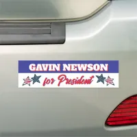 Gavin Newsom for President Political Car Magnet