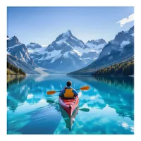  Kayaking in Mountains  Beautiful Nature Acrylic Print