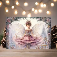 Gorgeous Ballerina Sugarplum Fairy Christmas Holiday Card